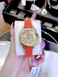 Đồng hồ Coach nữ dây cao su màu cam Coach New York BoyFriend 14502094