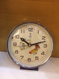 Đồng hồ con gà trống cổ, máy đồng thau - mã số 259