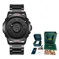 ☆★Đồng Hồ Công nghệ đen DOM Đồng hồ nam và nữ khái niệm mới Cá tính sáng tạo từ tính lơ lửng mười hai giờ đồng hồ tin đồn/3.5