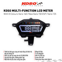 Đồng hồ công-tơ-mét điện tử chính hãng Koso cho xe Honda Vario 125-150-160 (2 van/4 van)