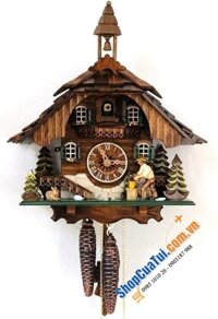 Đồng hồ cúc cu Original Black Forest Cuckoo Clock H4441HH - Đẹp tinh xảo từng đường nét (Size trung 30 x 28 cm)