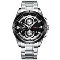 Đồng hồ CURREN 8360 Luxury Business Classic Quartz đeo tay phát sáng chống nước 3ATM,không gỉ-Màu Đen trắng
