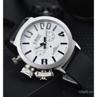 Đồng hồ đa chức năng U-boat cho nam, bộ máy quartz, dây silicone, thể thao, thời trang Thụy Sĩ