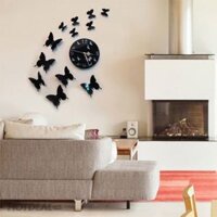 Đồng hồ dán tường bướm 3d