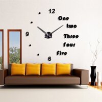 Đồng hồ dán tường DIY (cỡ lớn), mẫu tiếng Anh phá cách siêu sang V25