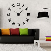 Đồng hồ dán tường số la mã 3D Phong cách Châu Âu Cỡ Lớn
