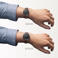 Đồng Hồ Daniel Wellington Dây Da Classic Black ST Durham Silver DW00100132 Nam 40mm Nữ 36mm Chính Hãng