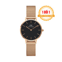 Đồng hồ Daniel Wellington nữ classic petite melrose DW00100161 Rose gold black 32mm