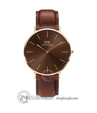 Đồng hồ Daniel Wellington St Mawes Amber DW00100627 - Nam - Quartz (Pin) Dây Da - Chính Hãng