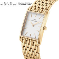 Đồng hồ Daniel Wellington 32x22mm dây thép không gỉ - DW00100705 Bound 32x22 Unisex 9-link G White Mặt Vàng Vỏ Vàng