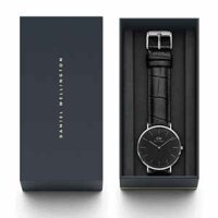 Đồng Hồ Daniel Wellington DW00100135 Dây Da Classic Black Reading Silver Nam 40mm Nữ 36mm Chính Hãng