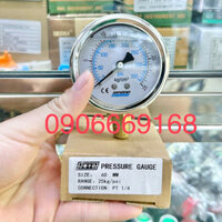 Đồng Hồ Dầu Áp 25Kg Size 60 Chân Đứng Pressure Gauge