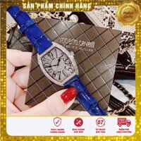 Đồng Hồ Davena Nữ Dây Da Xanh Dương 36mm Silver Authentic