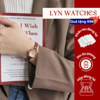 Đồng hồ dây da cao cấp Barsh mặt nhỏ tròn Lyn Watches nữ tính sang trọng tuyệt đẹp chống nước