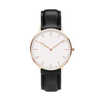 Đồng Hồ Dây Da Cặp Đôi Nam Nữ Trẻ Trung Năng Động Size Mặt 30-40mm - Máy Quartz - Bảo Hành 6 Tháng