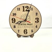 Đồng hồ để bàn bằng gỗ kích thước 20cm dùng trang trí phòng ngủ ,phòng khách Gỗ Phú Xuyên - DH13