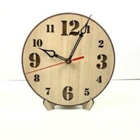 Đồng hồ để bàn bằng gỗ kích thước 20cm, dùng trang trí phòng ngủ ,phòng khách Gỗ Phú Xuyên - DH13