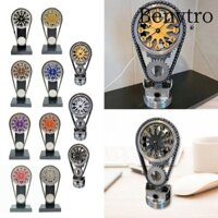 Đồng hồ để bàn BENYTRO, Đồng hồ bánh răng dây chuyền gió cơ khí thủ công, Khối kim loại cá nhân Thời gian Dây chuyền Đồng hồ trang trí nhà cửa