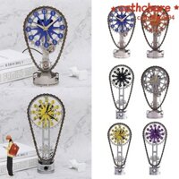 Đồng hồ để bàn CATCHARE294, Đồng hồ bánh răng dây chuyền gió cơ khí thủ công, Khối kim loại sáng tạo Đồng hồ chuỗi thời gian Trang trí nhà cửa