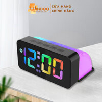 Đồng hồ để bàn có đèn ngủ nhiều màu phong cách retro màn hình led Windoo WD76