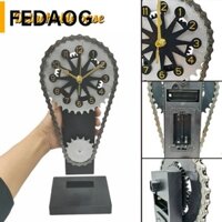 Đồng hồ để bàn FEDAOG, Đồng hồ bánh răng dây chuyền gió cơ khí thủ công, Đồng hồ chuỗi thời gian khối kim loại cổ điển Trang trí nhà cửa