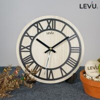 Đồng hồ để bàn Gỗ Decor trang trí nhà cửa tối giản có kết hợp móc treo tường LEVU-DH21