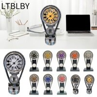 Đồng hồ để bàn LTBLBY, Đồng hồ bánh răng dây chuyền gió cơ khí thủ công, Đồng hồ xoay kim loại cá nhân Trang trí nhà cửa