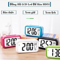 Đồng hồ để bàn mini Tai dong ho bao thuc Đồng Hồ LCD Led Để Bàn HD51 - HL1010 GÒm 4 Chức Năng Xem Giờ Lịch Nhiệt Độ Báo Thức Màn Hình LCD Hiển Thị Rõ Ràng Chất Liệu Nhựa ABS An Toàn