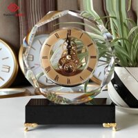 Đồng hồ để bàn pha lê quà tặng khách hàng, quà tặng doanh nghiệp tinh tế sang trọng ý nghĩa QT01