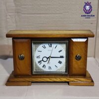 Đồng hồ để bàn Seiko Nhật Bãi vỏ gỗ, cổ điển, máy zin, đẹp 99% hợp bàn giám đốc, phòng khách