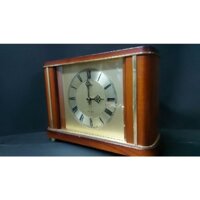 Đồng hồ để bàn Seiko vỏ gỗ thịt + kim loại - có chuông và điểm giờ.