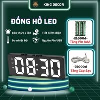 Đồng hồ để bàn,đồng hồ Led để bàn,đồng hồ báo thức,màn hình led King of Decor kích thước 6cm x 16cm nhiều chức năng