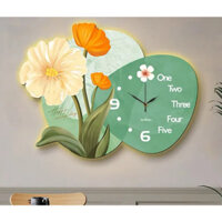 Đồng Hồ Đèn Led Tranh Tráng Gương Cao Cấp Decor Trang Trí Phòng Khách Showroom Spa Nail Quán Cà Phê Quà Tặng