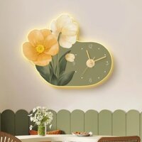 Đồng Hồ Đèn Led Tranh Tráng Gương Cao Cấp, Decor, Trang Trí Phòng Khách, Showroom, Spa