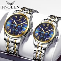 Đồng Hồ Đeo Tay Ba Mắt Dạ Quang Chống Nước Thời Trang Hàn Quốc Cho Cặp Đôi Watch Đeo Tay Voi Cua Caro