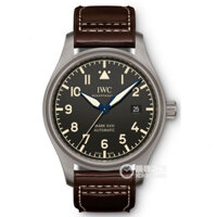 Đồng hồ đeo tay cơ khí tự động sang trọng dành cho doanh nhân Đồng hồ nam, Đồng hồ đeo tay thông thường IWC Pilots Mặt tròn Cổ điển Dây da đơn giản Fxy9 Thời trang