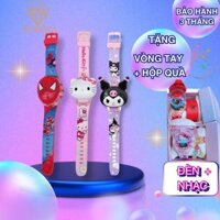 Đồng hồ đeo tay HODIWA có nhạc,đèn kuromi,kitty,siêu nhân người nhện cho trẻ em-M3