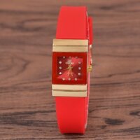 Đồng Hồ Đeo Tay Mặt Vuông Nhỏ Đính Đá Thời Trang Cho Nữ