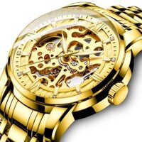 Đồng Hồ Đeo Tay Nam Cao Cấp Swiss Haiqin 8823- Đồng Hồ Cơ Học Mặt Kính Chống Xước - Bảo Hành 12 Tháng 1 Đổi 1