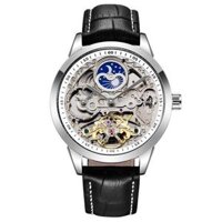 Đồng Hồ Đeo Tay Nam Cơ Tự Động Đồng Hồ Nam Rỗng Đồng Hồ Nam Da Thật Kiểu Tourbilion Moon Phase