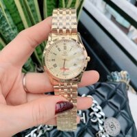 Đồng hồ đeo tay nam dây kim loại cao cấp chống nước 0mega size 38mm kính sapphire fullbox , shop kiwi