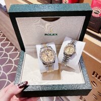 Đồng hồ đeo tay nam nữ, đồng hồ nam nữ Rolex cặp đôi, size nam 40mm, size nữ nhỏ xinh 28mm, Kính Saphire, máy PIN Nhật