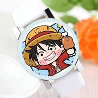 Đồng hồ đeo tay nam nữ IN HÌNH ONE PIECE Đảo Hải Tặc ver Vuông anime chibi tiện lợi