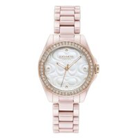 Đồng hồ đeo tay nữ dây đá ceramic cao cấp chống nước C0ach Astor White Dial Crystal Accents Quartz 14503254 14503256