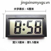 Đồng hồ đeo tay ô tô năng lượng mặt trời Đồng hồ nội thất Màn hình hiển thị thời gian trang trí ô tô thu nhỏ kỹ thuật số.