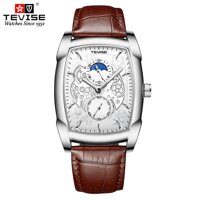 Đồng hồ đeo tay TEVISE Men Quartz 30M chống nước cho doanh nhân với dây đeo bằng da