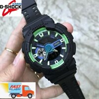 Đồng hồ đeo tay thể thao chống nước G-SHOCK GA-110 Dual Time New Black Green Ga110 hk896