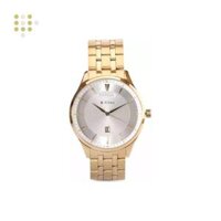 Đồng hồ đeo tay Titan Quartz Analog với dây đeo bằng thép không gỉ mặt số màu trắng và ngày tháng dành cho nam giới NP90127YM01