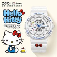 Đồng hồ đeo tay trẻ em ZGO Sanrio Hello Kitty Đồng hồ điện tử cho bé gái và học sinh Đồng hồ đeo tay kỹ thuật số chống nước đa chức năng Quà tặng 8573