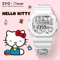 Đồng Hồ Đeo Tay ZGO x Sanrio Hello Kitty Nữ Sinh Viên Dễ Thương Điện Tử Trung Học Cơ Sở 8611
